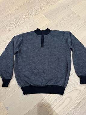 Peter Millar Men's Extrafine Italian Merino Wool 1/4 Zip Sweater Size M